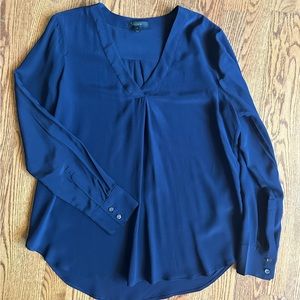 J. Crew Navy Long-sleeve Blouse